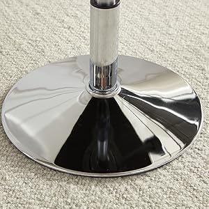 White Vanity Chair for Makeup Room Round Ottoman Tufted PU Leather Makeup Chair Vanity Stools for Bathroom Height Adjustable 360 Swivel
